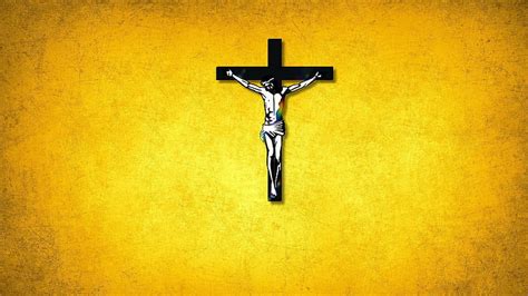 1920x1080px 1080p Free Download Jesus Christ On Cross With Yellow
