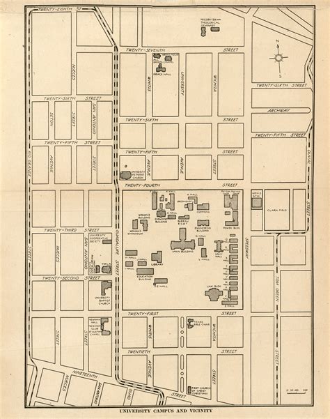 1967 University Of Texas Austin Campus Map Map