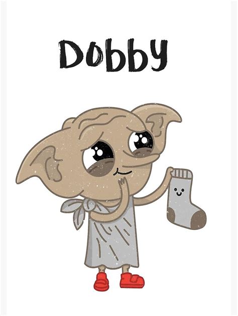 Dobby Drawing Print Greeting Card By Mickey Redbubble Harry Potter Illustrations Harry