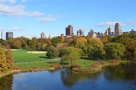 Central Park In The Autumn Nyc Usa Stock Image Image Of Place