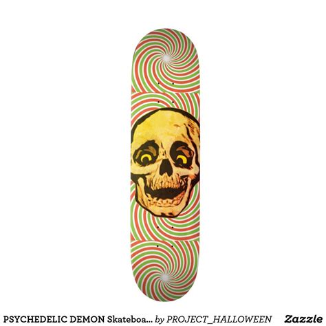 Psychedelic Demon Skateboard Skateboard Design Psychedelic Skateboard