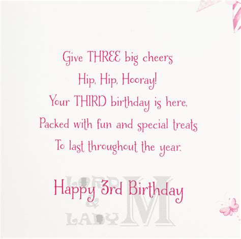 3rd Birthday Greetings Cards General Open And More Various Bday Wishes Lord And Lady M