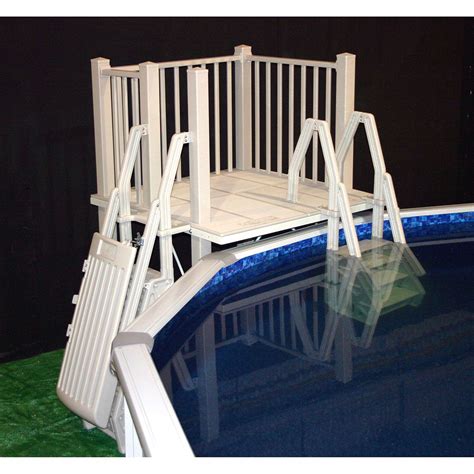 Vinylworks 5 X 5 Ft Resin Deck Kit With Steps And Gate Pool Supplies