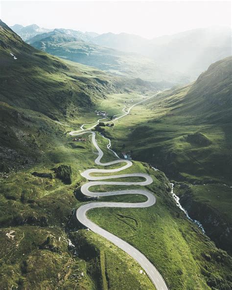 The Winding Mountain Passes Of Julier Pass Switzerland Always A