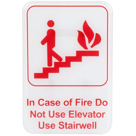 In Case Of A Fire Do Not Use Elevator Use Stairwell Sign Red And