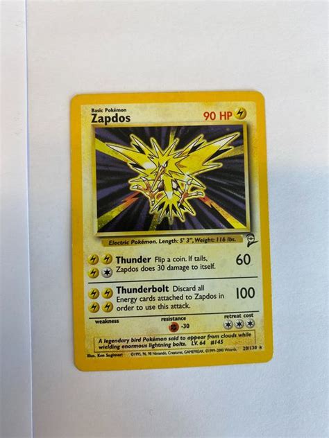 Nintendo Wizard Gamefreak Tarjeta Coleccionable Zapdos Catawiki