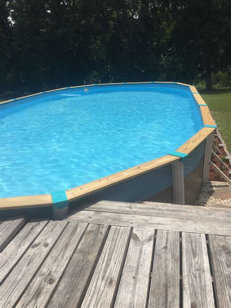 Wood Top Rails For Above Ground Pool The Metal Top Railings Were Old