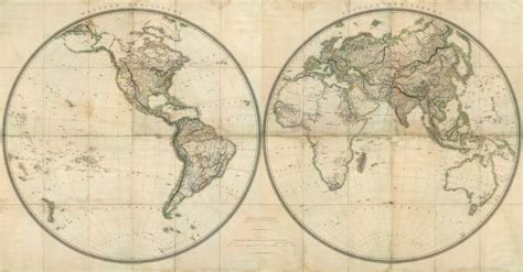 Western Hemisphere Eastern Hemisphere David Rumsey Historical Map