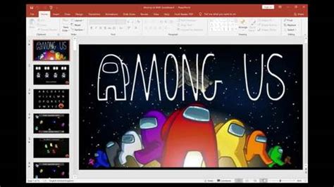 Among Us Theme Powerpoint Review Bomb Game Easy To Edit By