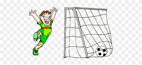 Soccer Clipart Foot Cartoon Scoring A Goal Free Transparent Png