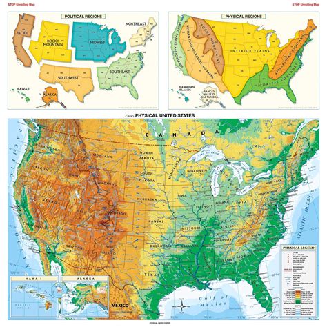 Physical Usa Map •