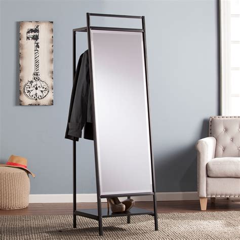 Strick And Bolton Mei Hidden Coat Rack And Mirror Os2030zh Blackiron