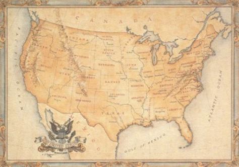 Vintage Map Of The United States Map