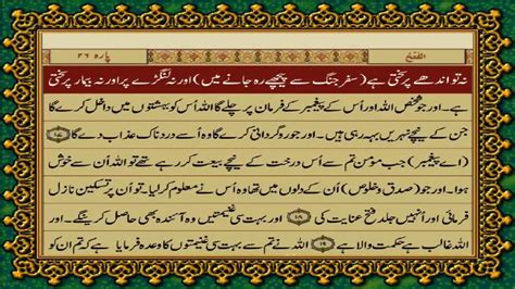 Surah Fatah Just Urdu Translation With Text Fateh Muhammad Jalandri