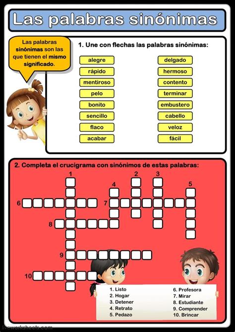 Los Sinónimos Interactive And Downloadable Worksheet You Can Do The