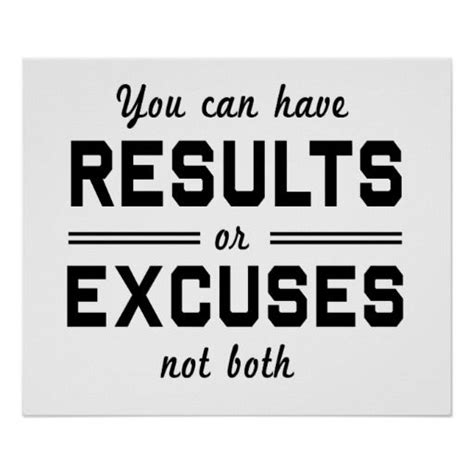 Results Or Excuses Poster Zazzleca Workout Posters Something To