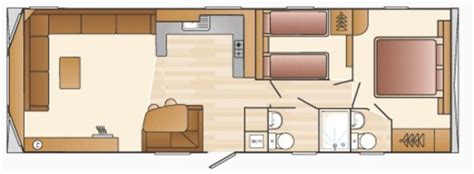 2 Bedroom Static Caravan Floor Plan