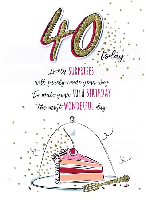 40th Birthday Wishes Messages And Card Wordings Wordings And Messages