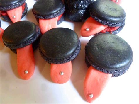 Pierced Tongue Halloween Black Macarons Diary Of A Mad Hausfrau