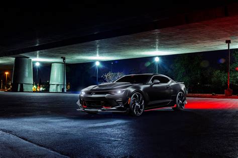 Stylish And Sinister Matte Black Chevy Camaro Outfitted With