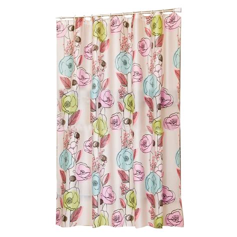 Eco Friendly Peva Rose Flower Printed Design Shower Curtain Waterproof