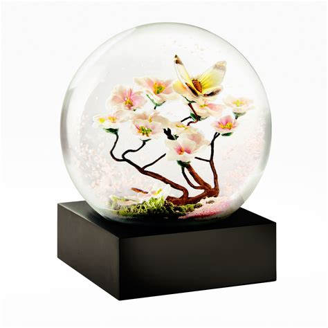 Butterfly On Cherry Blossoms Snow Globes Unique Snow Globes Globe