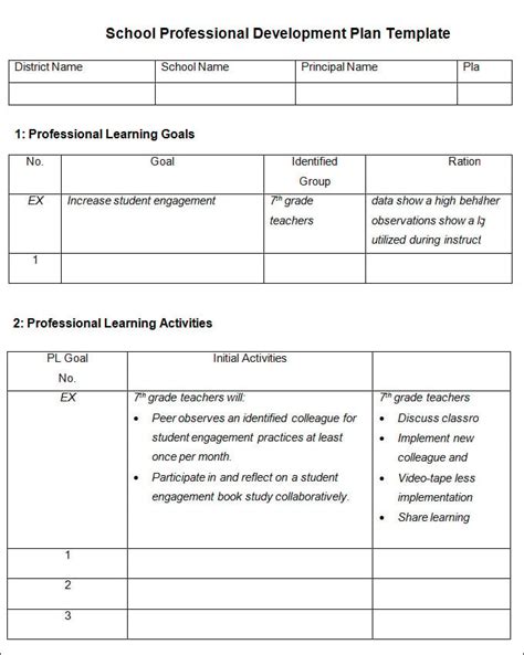 Professional Development Plan Template 13 Free Word Documents Download