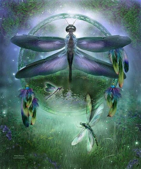 Dragonfly Wind Dancer Dream Catcher Dragonfly Art