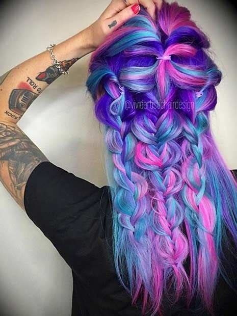 31 Colorful Hair Looks To Inspire Your Next Dye Job More Galaxy Hair