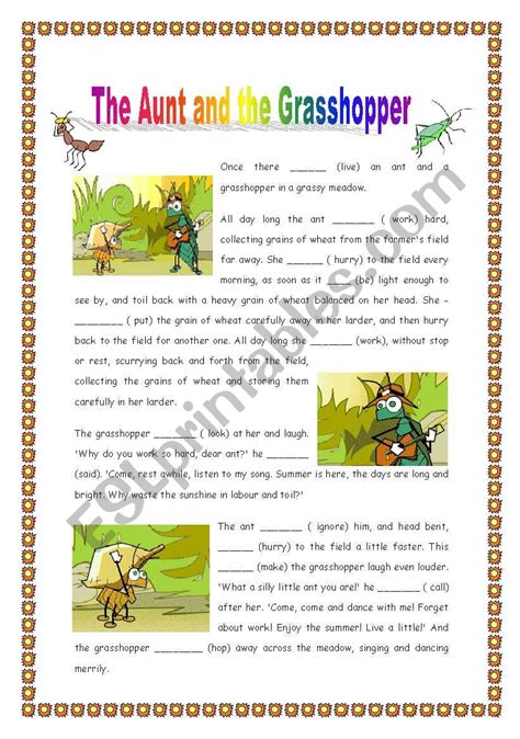 Maycintadamayantixibb The Grasshopper And The Ant In English