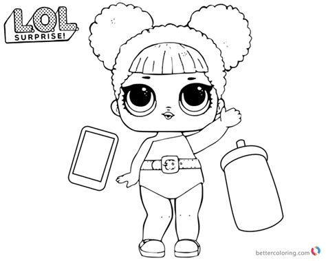 Lol Surprise Coloring Pages Cute Queen Bee Free Printable Coloring Pages