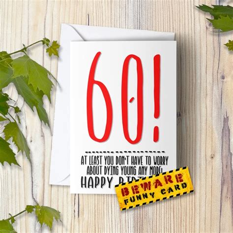 60th Birthday Funny Rude Cheeky Humorous Card Joke Brother Etsy