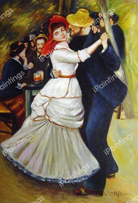 A Dance At Bougival Painting Reproduction By Pierre Auguste Renoir