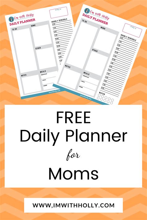 The Free Daily Planner For Moms With Text Overlay