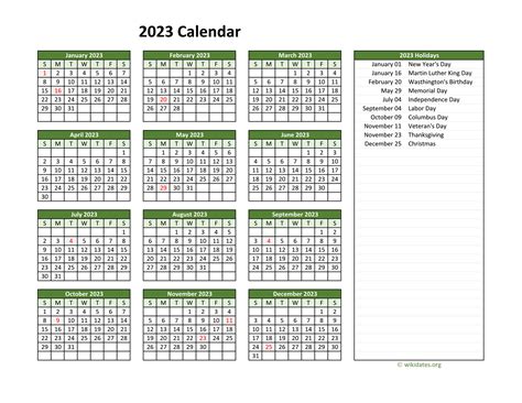 2023 United States Government Calendar Printable Calendar 2023