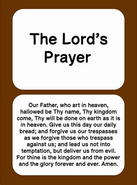 8 Best Printable Lords Prayer Craft
