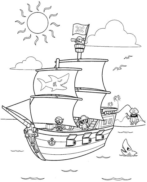 33 dessins de coloriage bateau pirate à imprimer sur LaGuerche.com  Page 1