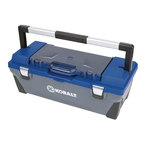 Kobalt 26 In Blue Plastic Lockable Tool Box At