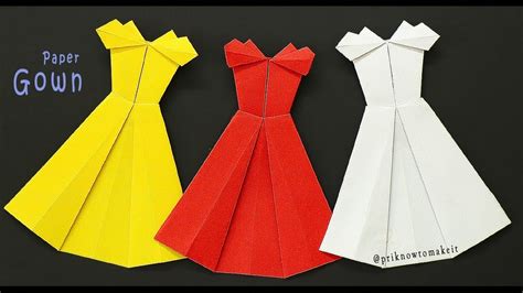 Origami Dress How To Make Origami Paper Dresses Paper Craft