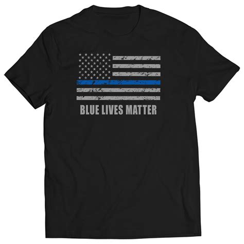 Blue Lives Matter Blue Line Flag Kids T Shirt Bewild
