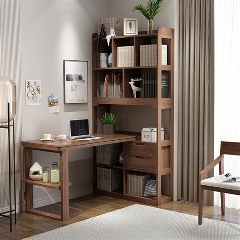 Full Solid Wood Desk Bookcases Combined With Bookcases One Simple