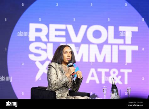 A Sip With Issa Rae On Stage At The Revolt Summit X Atandt La On October