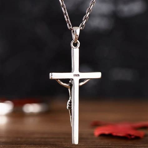 Sterling Silver Crucifix Cross Pendant Necklace Vvv Jewelry