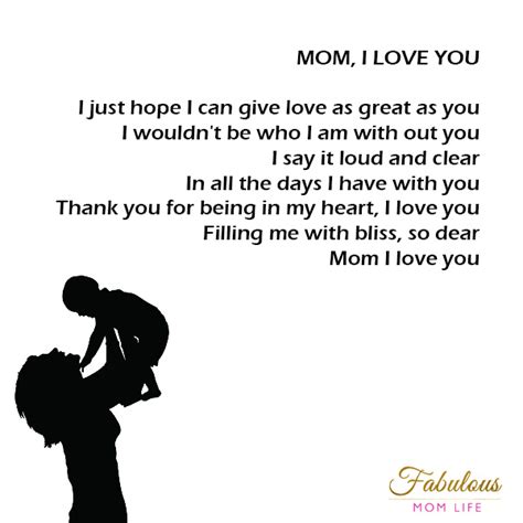 Mothers Day Poems Fabulous Mom Life