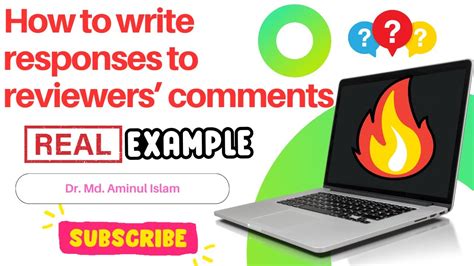 How To Write Response To Reviewers Comments Youtube