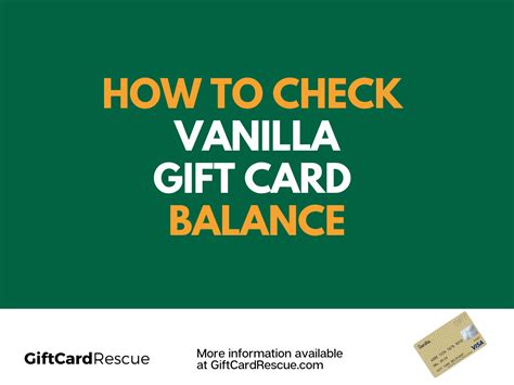 Vanilla Gift Card Balance GiftCardRescue Com