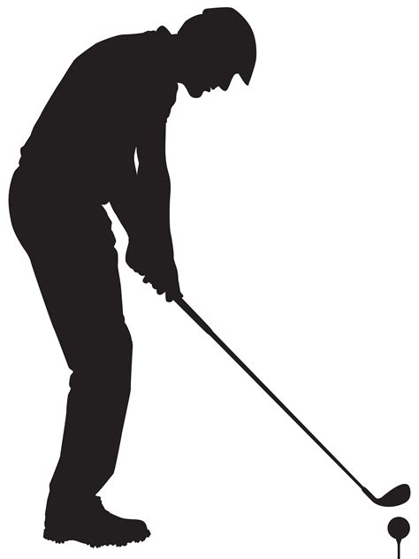 Man Playing Golf Silhouette Png Clip Art Image Gallery