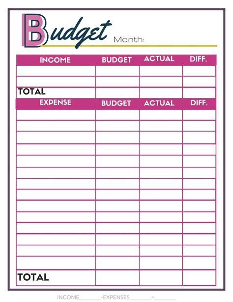 Https://tommynaija.com/worksheet/blank Budget Worksheet Printable