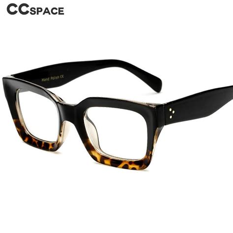 ccspace unisex full rim square cat eye resin rivet frame eyeglasses 47105 square glasses