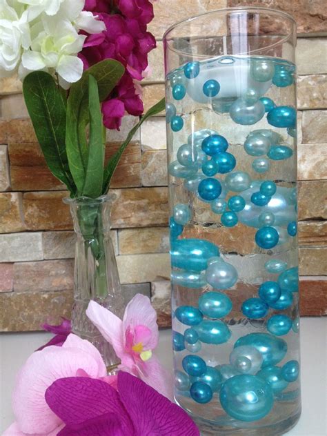 Unique Floating Pearl Centerpieces 80pc Mix Jumbo Pearls Vase Etsy